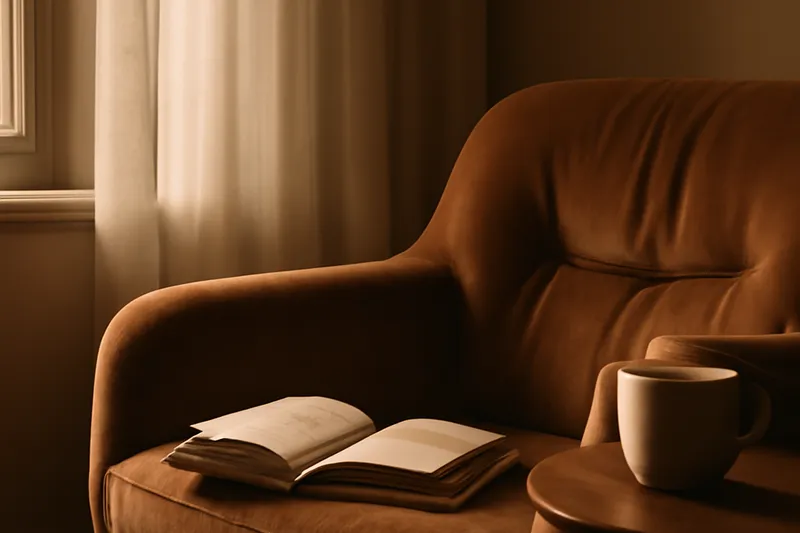 Personne assise seule près d’une fenêtre, lecture paisible, moment de solitude choisie