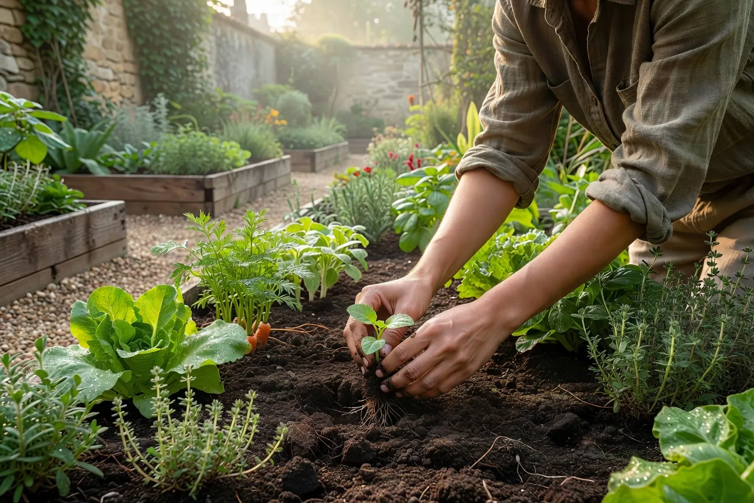 Jardinage conscient : la présence à la terre